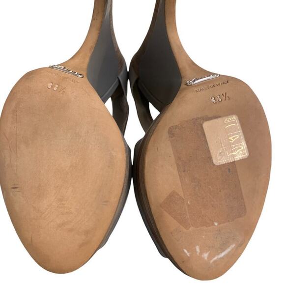 GUCCI Clemence Wooden Platform Wedges Peep Toe SZ EU 38.5 - Picture 10 of 12